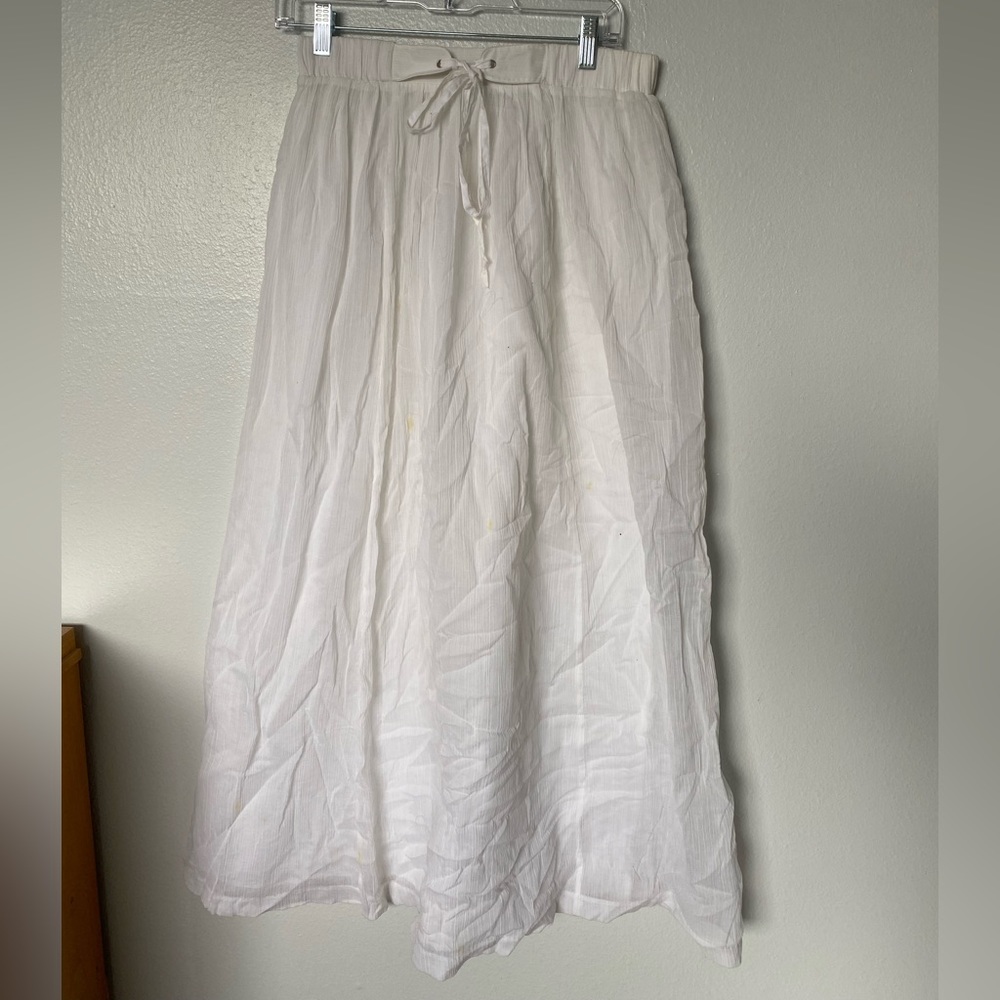 J crew gauze white cotton skirt